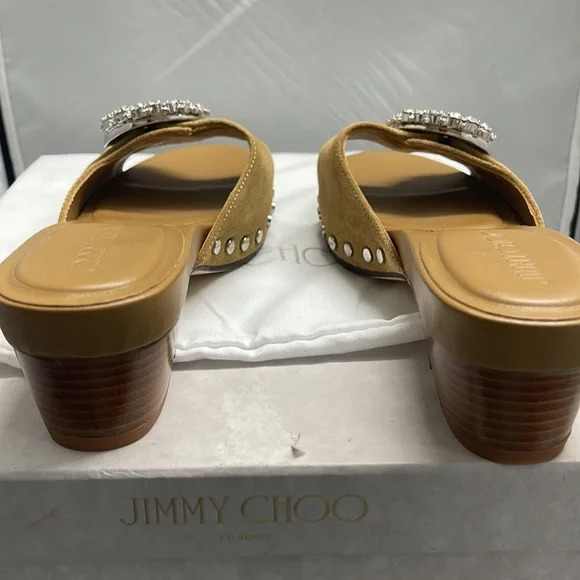 Brand new never worn Jimmy Choo ANISE 95 Gold Liquid Metal Sandal QUI/010 Size36